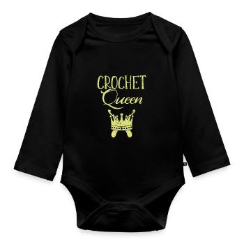 Crochet - Body Bébé bio manches longues - noir - Devant