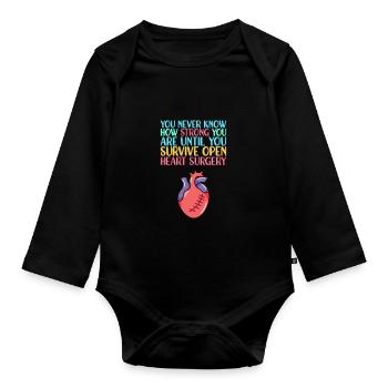 Crise cardiaque Chirurgie cardiaque Chirurgie Hospital - Body Bébé bio manches longues - noir - Devant