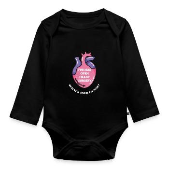 Crise cardiaque Chirurgie cardiaque Chirurgie Hospital - Body Bébé bio manches longues - noir - Devant