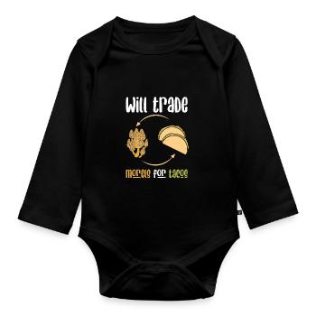 Pilze sammeln Pilzsammler - Baby Bio-Langarm-Body - Schwarz - Vorne