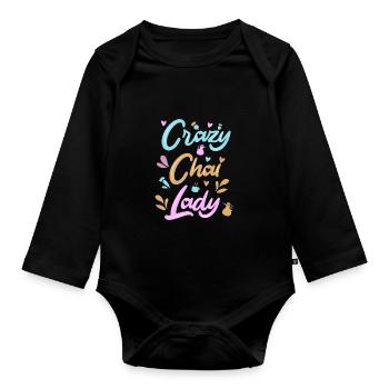 Chai Latte Tea Drink tea drinkers - Organic Longsleeve Baby Bodysuit - black - Front