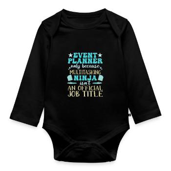 Gestionnaire d’événements Gestionnaire d’événements - Body Bébé bio manches longues - noir - Devant