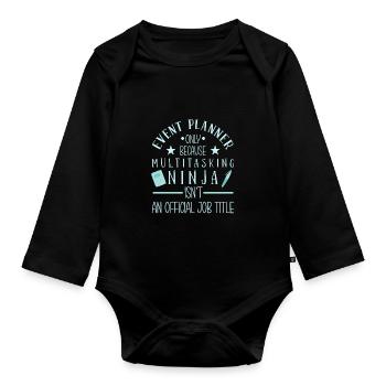 Gestionnaire d’événements Gestionnaire d’événements - Body Bébé bio manches longues - noir - Devant