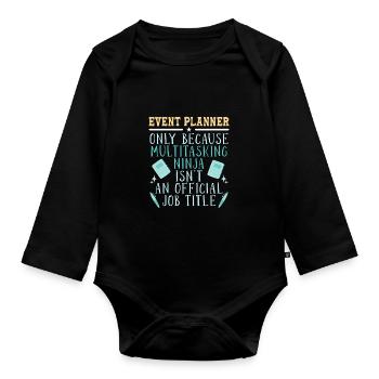 Gestionnaire d’événements Gestionnaire d’événements - Body Bébé bio manches longues - noir - Devant