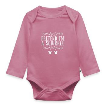 Eichhörnchen - Baby Bio-Langarm-Body - Mauve - Vorne