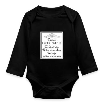 Gestionnaire d’événements Gestionnaire d’événements - Body Bébé bio manches longues - noir - Devant