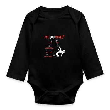 Wrestling - Baby Bio-Langarm-Body - Schwarz - Vorne