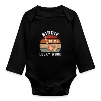 Golf Golfeurs Golfeurs - Body Bébé bio manches longues - noir - Devant
