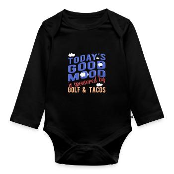 Golf Golfeurs Golfeurs - Body Bébé bio manches longues - noir - Devant