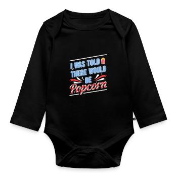 Popcorn - Baby Bio-Langarm-Body - Schwarz - Vorne