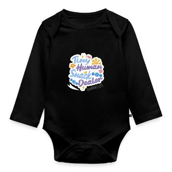 Nanny Babysitterin Tagesmutter - Baby Bio-Langarm-Body - Schwarz - Vorne