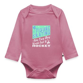 Figure skating - Organic Longsleeve Baby Bodysuit - mauve - Front