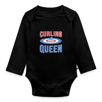 Curling - Body Bébé bio manches longues - noir - Devant