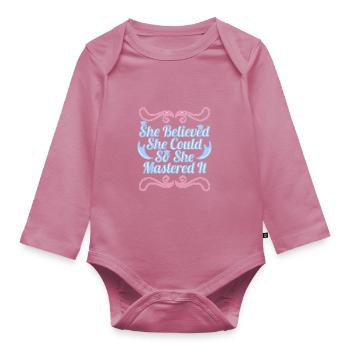 Master Université - Body Bébé bio manches longues - mauve - Devant