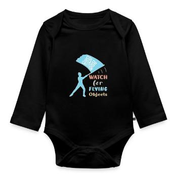 Color Guard - Baby Bio-Langarm-Body - Schwarz - Vorne