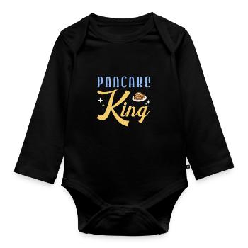 Pfannkuchen - Baby Bio-Langarm-Body - Schwarz - Vorne