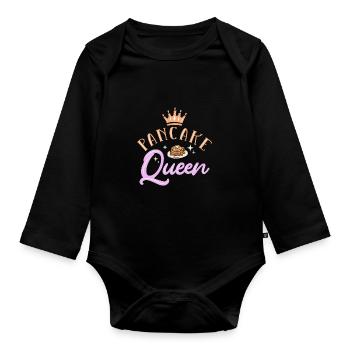 Pfannkuchen - Baby Bio-Langarm-Body - Schwarz - Vorne