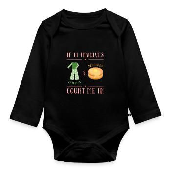 Pfannkuchen - Baby Bio-Langarm-Body - Schwarz - Vorne