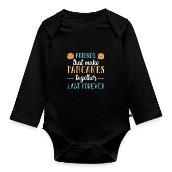 Pfannkuchen - Baby Bio-Langarm-Body - Schwarz - Vorne