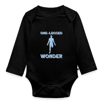 Rollstuhl Rollstuhlfahrer - Baby Bio-Langarm-Body - Schwarz - Vorne