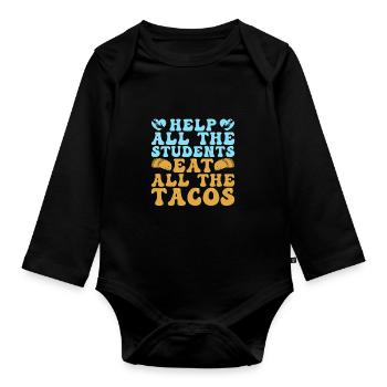 Paraprofessional - Organic Longsleeve Baby Bodysuit - black - Front