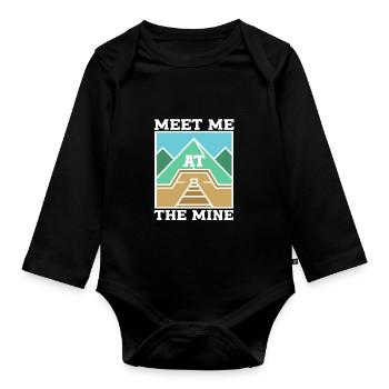 Mine Minenarbeiter - Baby Bio-Langarm-Body - Schwarz - Vorne