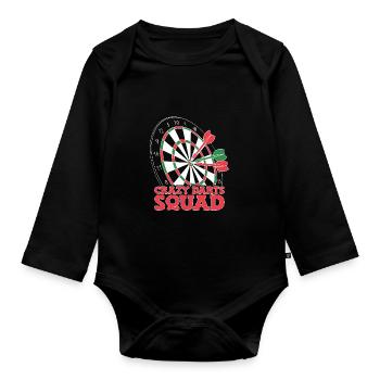 Darts Darts Player Darts - Organic Longsleeve Baby Bodysuit - black - Front