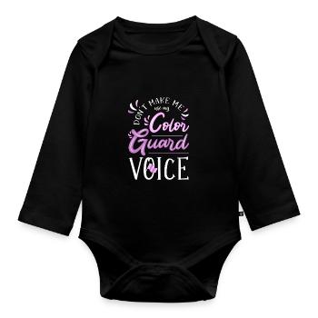 Color Guard - Baby Bio-Langarm-Body - Schwarz - Vorne