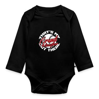 Softball - Body Bébé bio manches longues - noir - Devant