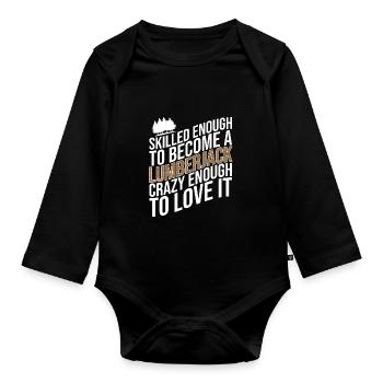 Bûcheron Bûcheron Tronçonneuse - Body Bébé bio manches longues - noir - Devant