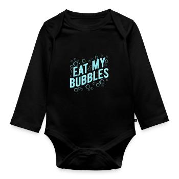 Schwimmen Schwimmer - Baby Bio-Langarm-Body - Schwarz - Vorne