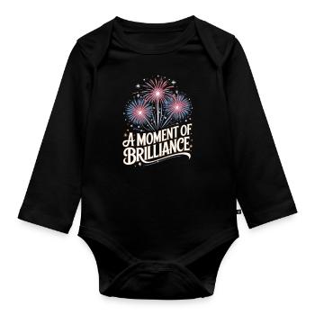 Pyrotechniker Feuerwerk Pyrotechnik - Baby Bio-Langarm-Body - Schwarz - Vorne