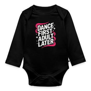 Tanzen Tänzer Tanzen - Baby Bio-Langarm-Body - Schwarz - Vorne