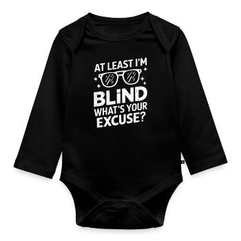 Blinde Blindheit Sehbehinderte Menschen - Baby Bio-Langarm-Body - Schwarz - Vorne