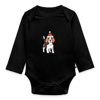 Sweet Beagle - gift idea for dog lovers - Organic Longsleeve Baby Bodysuit - black - Front