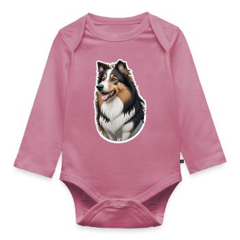 Colley - Body Bébé bio manches longues - mauve - Devant