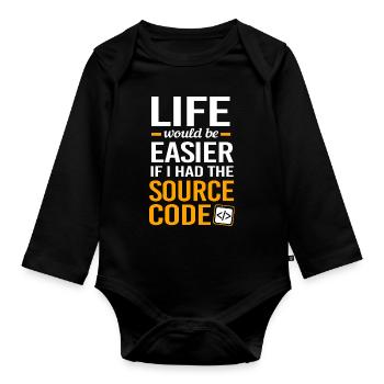 Cybersecurity Cyber Programmierer Hacker - Baby Bio-Langarm-Body - Schwarz - Vorne
