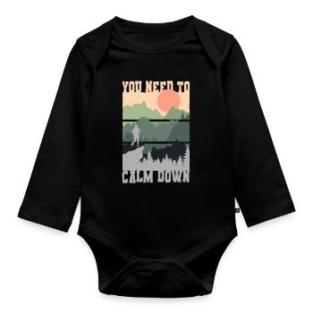 Chemise de Pâques Mignon Chick Dig Me - Body Bébé bio manches longues - noir - Devant