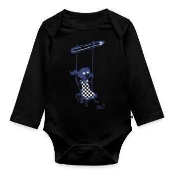 crayon & liberté - Body Bébé bio manches longues - noir - Devant