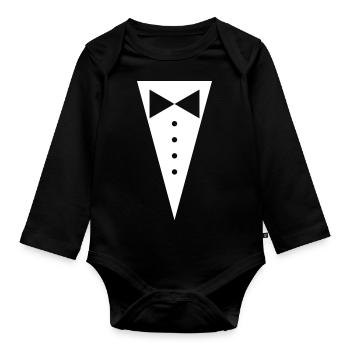 Fly cool shirt Chic funny style - Organic Longsleeve Baby Bodysuit - black - Front