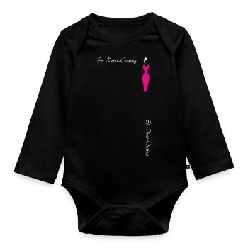 St. Peter-Ording shopping - Baby Bio-Langarm-Body - Schwarz - Vorne