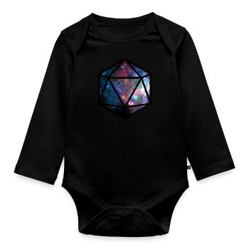 20 dés de galaxie - Body Bébé bio manches longues - noir - Devant