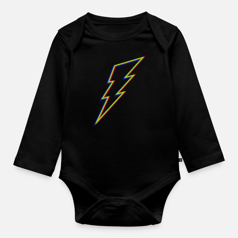 Foudre ϟ - Body Bébé bio manches longues - noir