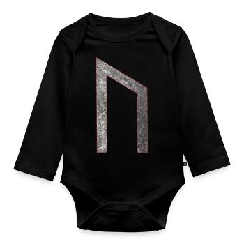 Rune Uruz U - Body Bébé bio manches longues - noir - Devant