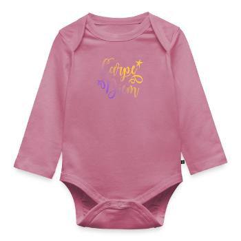 carpe Diem - Body Bébé bio manches longues - mauve - Devant