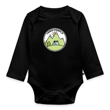 Misanthrop Menschenhasser Menschenphobie Auszeit - Baby Bio-Langarm-Body - Schwarz - Vorne