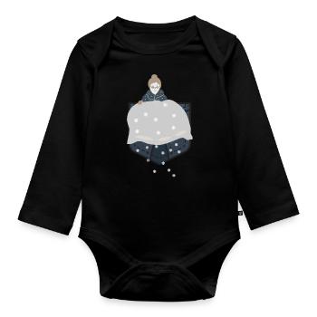 Poche poitrine (Édition Femme-Holle) - Body Bébé bio manches longues - noir - Devant
