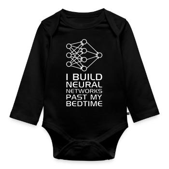 Neural Networks Data Science Computer Science - Organic Longsleeve Baby Bodysuit - black - Front