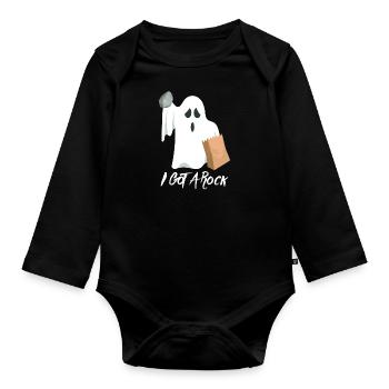 I Got A Rock Ghost - Body Bébé bio manches longues - noir - Devant