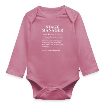 Funny Noun Stage Manager Definition - Body Bébé bio manches longues - mauve - Devant